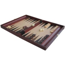 Backgammon Holz braun 35x23 cm.m.Steinef. Backgammon Holz braun 35x23 cm.m.Steinef.