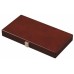 Backgammon Kassette Holz braun 28x15cm