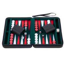 Backgammon mit Reißverschluss, 9 Zoll Schwarz