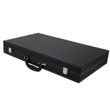 Backgammonkoffer Schw/Grün Intars.53x8 cm. Backgammonkoffer Schw/Grün Intars.53x8 cm.