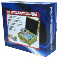 Domino Mexican-Train Doppelt.12 Holzkoffer Domino Mexican-Train Doppelt.12 Holzkoffer