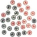 Xiang-Qi Steineset für Chin. Schach, rund, 32mm Xiang-Qi Steineset für Chin. Schach, rund, 32mm