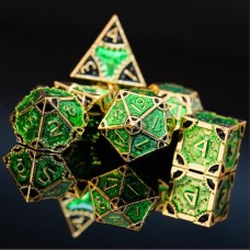 Steampunk Metall Würfelset Grün Steampunk Metall Würfelset Grün