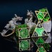 Steampunk Metall Würfelset Grün Steampunk Metall Würfelset Grün