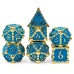 Würfelset Metall Blau Gold Würfelset Metall Blau Gold