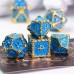 Würfelset Metall Blau Gold Würfelset Metall Blau Gold