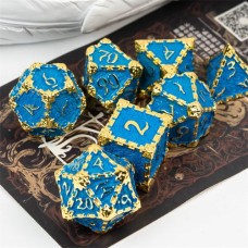 Würfelset Metall Blau Gold Würfelset Metall Blau Gold