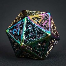 Würfelset Metall Regenbogen