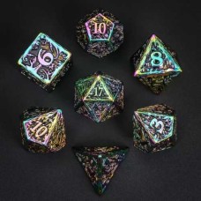 Würfelset Metall Regenbogen