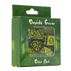 Würfelset Druide Schwarz/Gelb 7 Stück in Brick Würfelset Druide Schwarz/Gelb 7 Stück in Brick