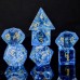 Glaswürfel-Set „Shattered“ Blau in einer Metalldose Glaswürfel-Set „Shattered“ Blau in einer Metalldose