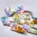 Glas-Würfelset Regenbogen in Metalldose Glas-Würfelset Regenbogen in Metalldose