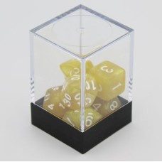 Würfel Gold Perlmutt 7er-Set Brick