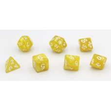 Würfel Gold Perlmutt 7er-Set Brick