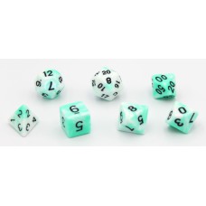 Würfel Weiß/Mint 7er-Set Brick