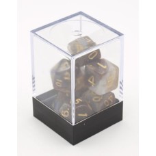 Würfel Stardust Zwart/Wit 7 set