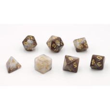 Würfel Stardust Zwart/Wit 7 set