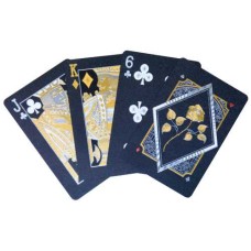 Spielkarten Schwarz Goldene Rose - 100 % Kunststoff Spielkarten Schwarz Goldene Rose - 100 % Kunststoff
