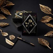 Spielkarten Schwarz Goldene Rose - 100 % Kunststoff Spielkarten Schwarz Goldene Rose - 100 % Kunststoff