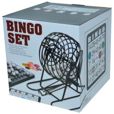 Bingo-Set Metall 20cm.Brett+75 Bälle Kunst.