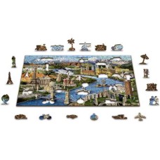 Wooden puzzle World Landmarks XL 600 Wooden puzzle World Landmarks XL 600