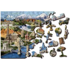 Wooden puzzle World Landmarks XL 600 Wooden puzzle World Landmarks XL 600