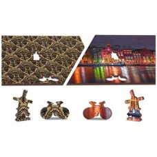 Wooden puzzle Amsterdam by night XL 600 Wooden puzzle Amsterdam by night XL 600