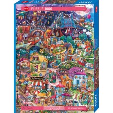 Puzzle Good Evening, Happytown 1000 Heye