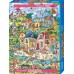 Puzzle Good Morning, Happytown 1000 Heye