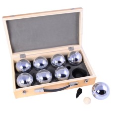 Boules 8 Bälle 4 x 2 Stahl 720 Gram Holzkiste Boules 8 Bälle 4 x 2 Stahl 720 Gram Holzkiste