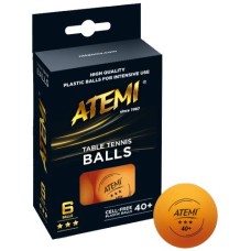 Tischtennisball ATEMI 3 Sterne orange/6St Tischtennisball ATEMI 3 Sterne orange/6St