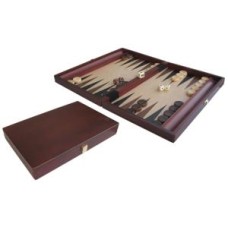 Backgammon Holz braun 35x23 cm.m.Steinef. Backgammon Holz braun 35x23 cm.m.Steinef.