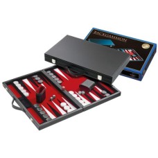 Backgam.schwarz intars.Filz rot 46cm Backgam.schwarz intars.Filz rot 46cm