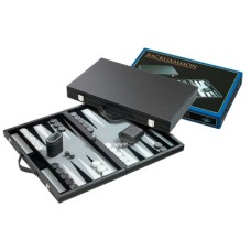 Backgam.schwarz intars.Filz grau 38cm Backgam.schwarz intars.Filz grau 38cm