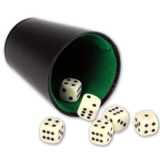 Würfelbecher schw.Kunstst.mit grün Filz VE 10 Würfelbecher schw.Kunstst.mit grün Filz VE 10