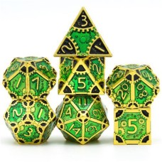 Steampunk Metall Würfelset Grün Steampunk Metall Würfelset Grün