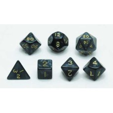Würfel-Set, Grau Marmor/Perlmutt 7 St. Würfel-Set, Grau Marmor/Perlmutt 7 St.