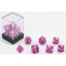 Würfel Roze Parelmoer 7 set Brick Würfel Roze Parelmoer 7 set Brick