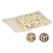 Würfel elfenbeinfarbig 18 mm, zu 12 verpackt Würfel elfenbeinfarbig 18 mm, zu 12 verpackt
