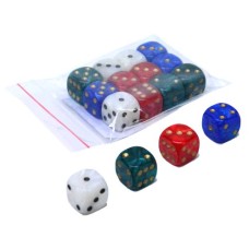 Würfel 16 mm, Marmor/Perlmutt,4 Farb. sort./12
* Lieferzeit unbekannt * Würfel 16 mm, Marmor/Perlmutt,4 Farb. sort./12
* Lieferzeit unbekannt *