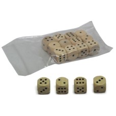 Holzwürfel 16mm,natur/schw.Punkte VE.12 Holzwürfel 16mm,natur/schw.Punkte VE.12