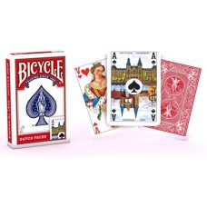 Spielkarten Rider Back Holländisches Bild Rot.