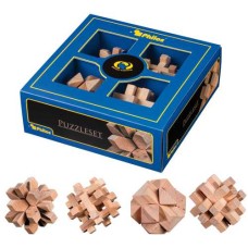 Puzzle-Set, 4 Puzzles aus Holz 21x21x7.5 cm Puzzle-Set, 4 Puzzles aus Holz 21x21x7.5 cm