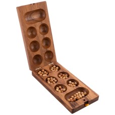 Kalaha Holz Akazia faltbar Holzsteine 53x13cm. Kalaha Holz Akazia faltbar Holzsteine 53x13cm.