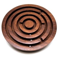 Geduld-Kugelspiel rund Akazienholz 12,5 cm Geduld-Kugelspiel rund Akazienholz 12,5 cm