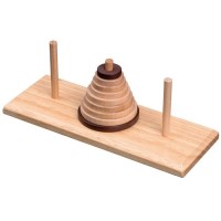 Turm von Hanoii Holz natur/br.9 Ringe Turm von Hanoii Holz natur/br.9 Ringe
