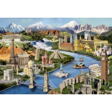 Wooden puzzle World Landmarks XL 600 Wooden puzzle World Landmarks XL 600