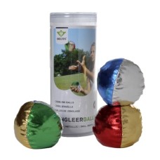 Jonglierball-Set metallic.groß 3 Bälle i.Klarsichtrunddose Jonglierball-Set metallic.groß 3 Bälle i.Klarsichtrunddose